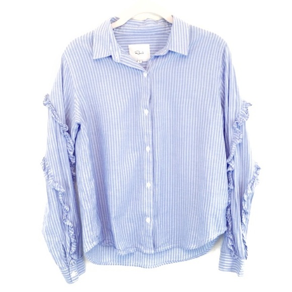 Rails Lizzi Button Up Blue & White Mini Stripe S - Picture 3 of 10